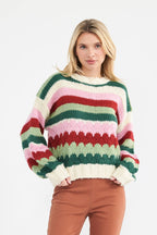 Multi-Stripe Knit Sweater