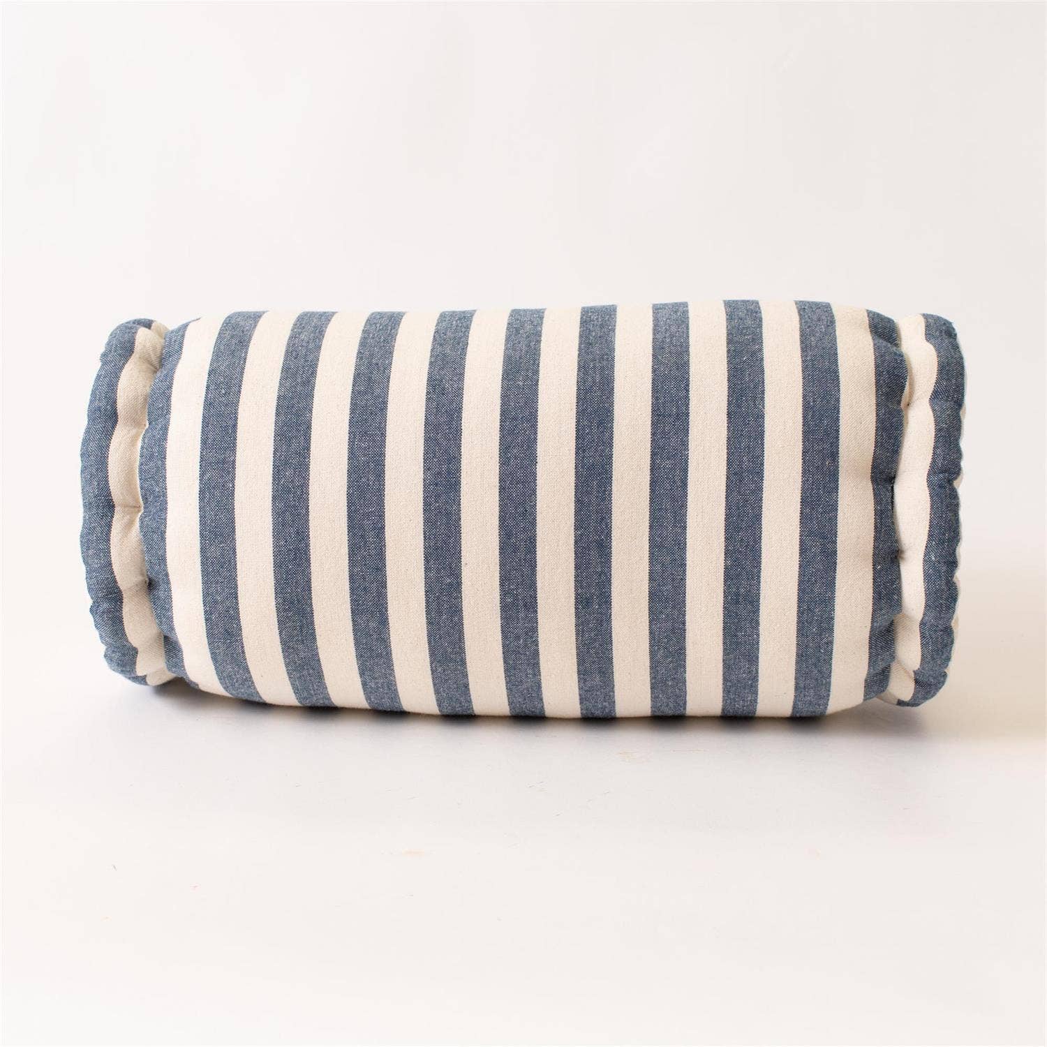 Blue Stripe Bolster Pillow | Coastal Decor