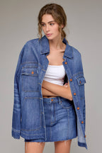 Medium Wash Oversized Shirt