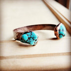 Genuine Natural Turquoise Cuff Bangle Bracelet 806t