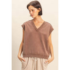 V-Neck Sleeveless Casual Vest