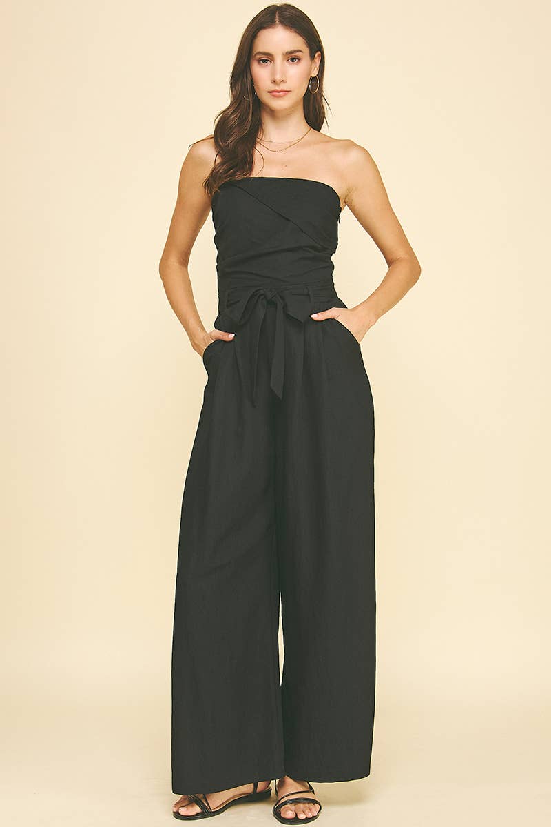 TUBE SLEEVELESS JUMPSUIT Black