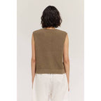 Dry Herb  Check Texture Knit Vest