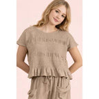 Mocha Smocked Top