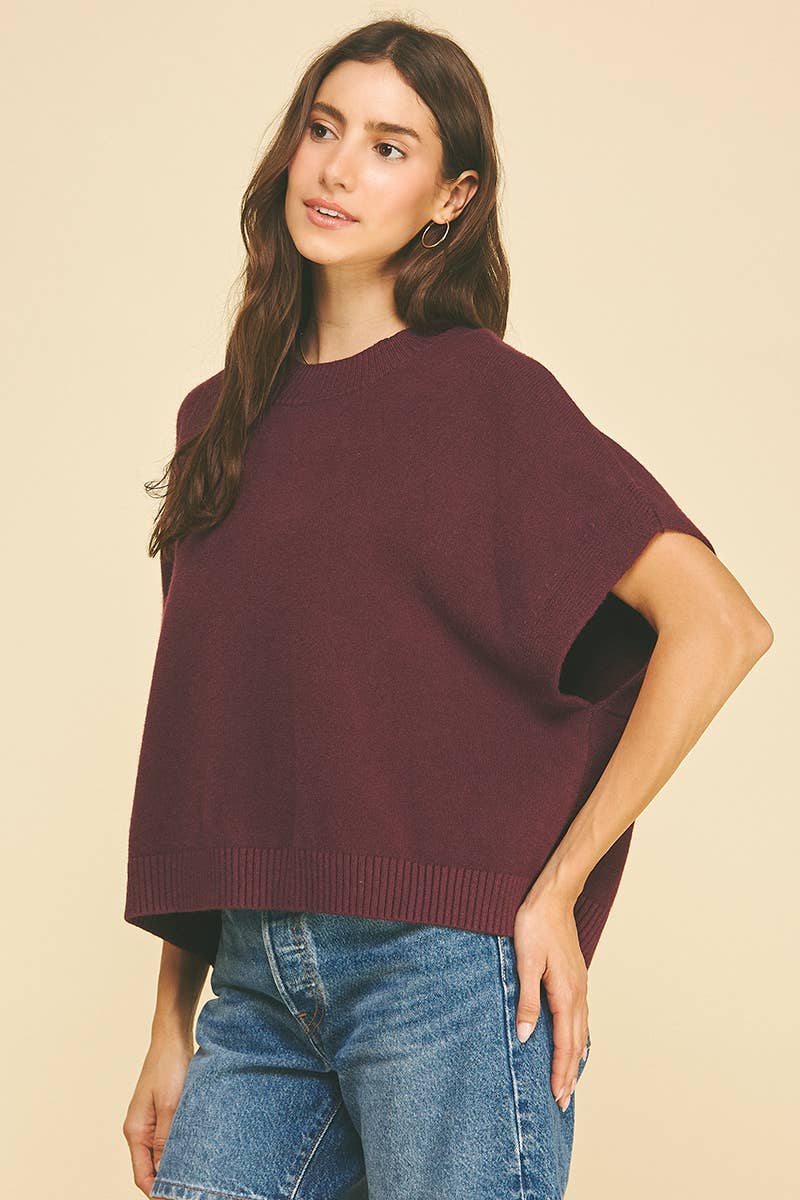 SIENA DROPPED SHOULDER SWEATER TOP