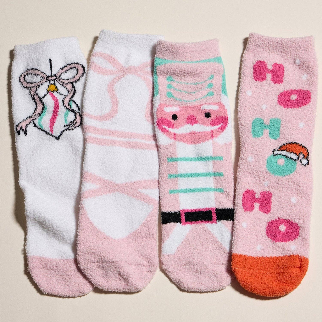 Holiday Cozy Socks Gift Set in Festive Designs: ASST / ONE