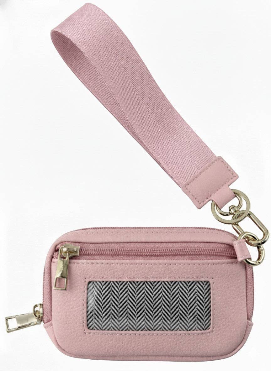 AD005 Zip Wallet With ID Window: Blush