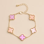 Colorful Shell Charm Bracelet with Gold Detailing: Black / One / 5SB21068