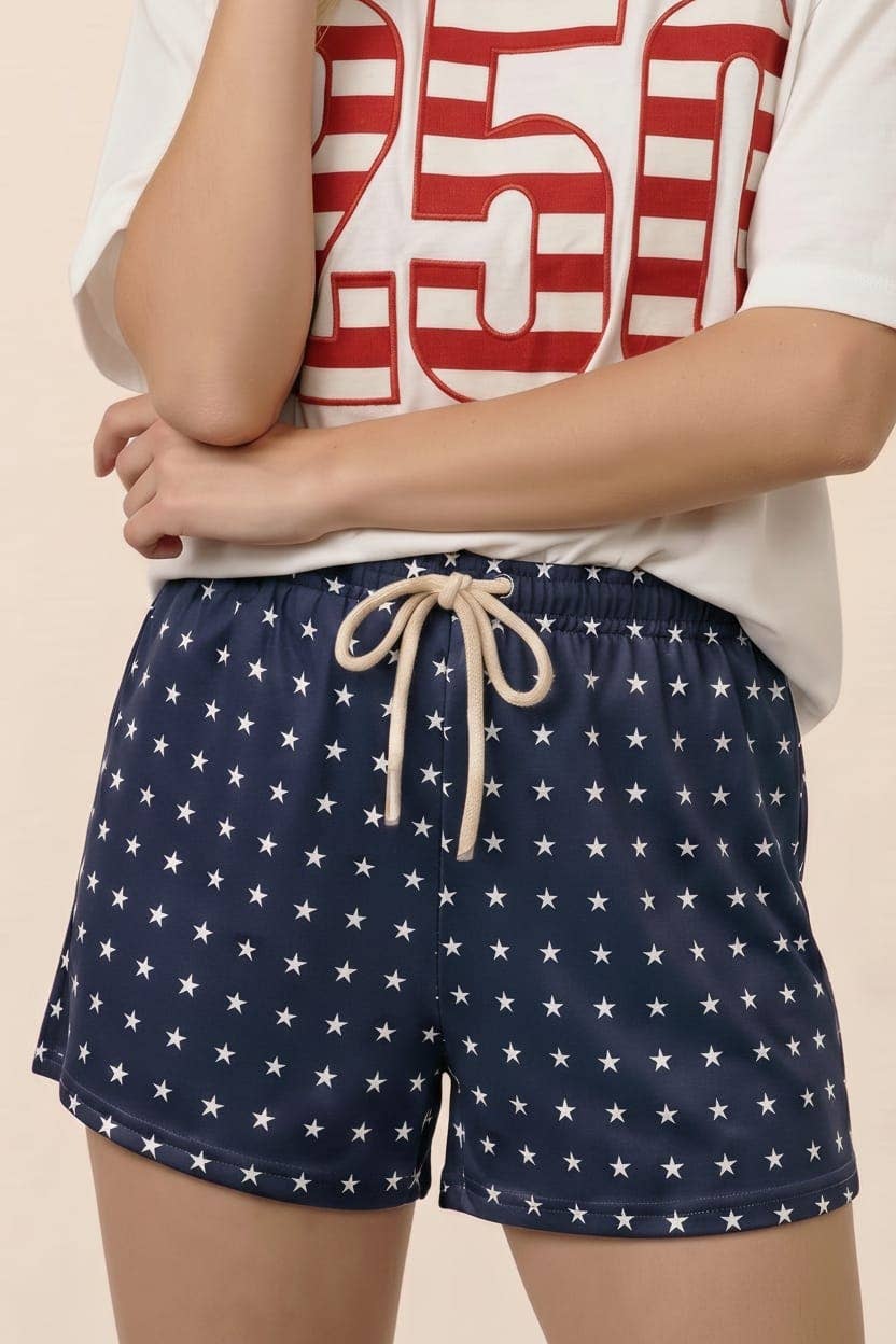 Atriotic Star Lounge Shorts: NAVY