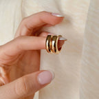 CHUBBIE HOOPS | gold | everyday hoop earrings | clasp hoops: 16mm