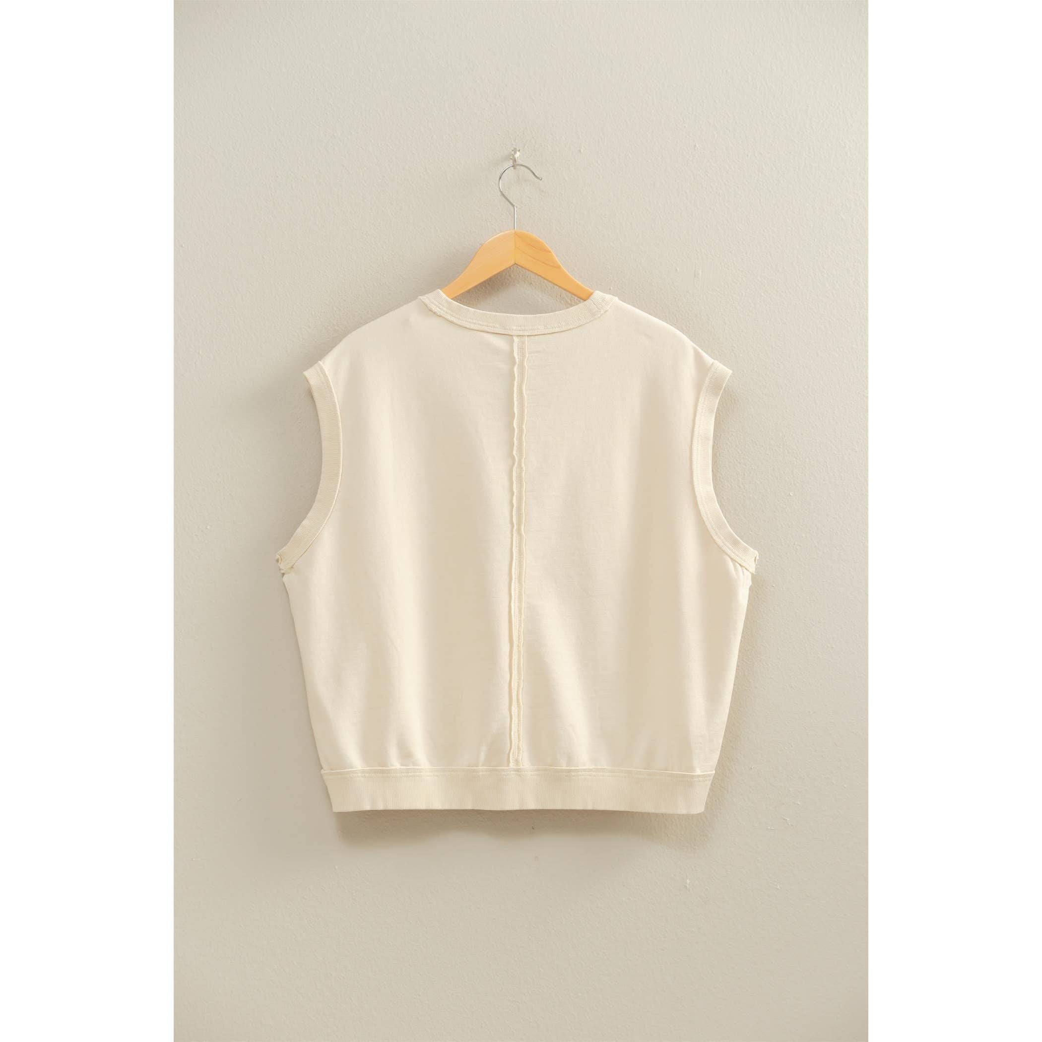 V-Neck Sleeveless Casual Vest