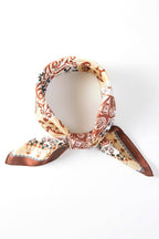 Paisley and Arabesque Oriental Print Bandana: Brown