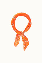 "So Silky" Satin Neckerchief Scarf, Versatile, Orange
