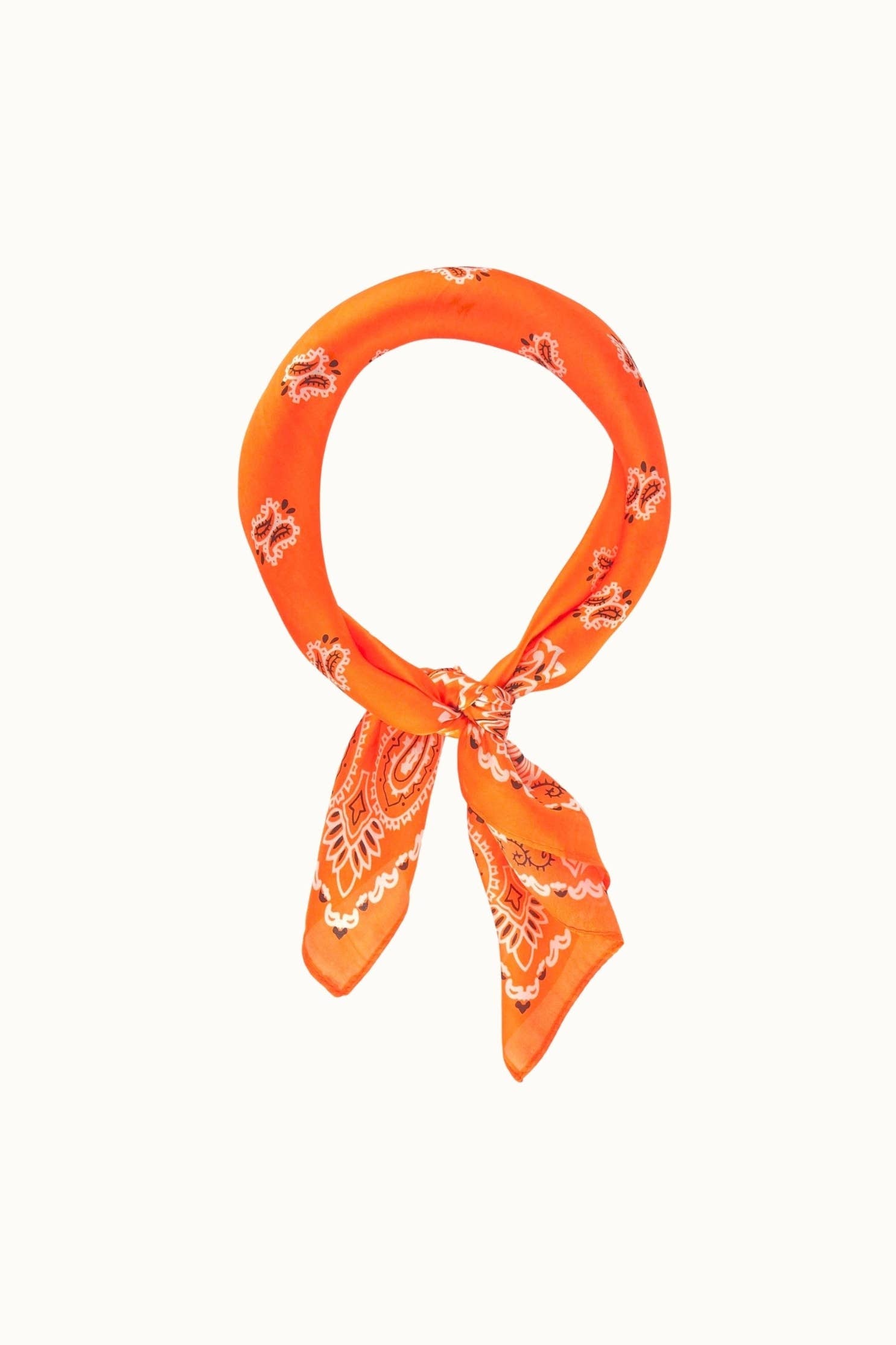 "So Silky" Satin Neckerchief Scarf, Versatile, Orange