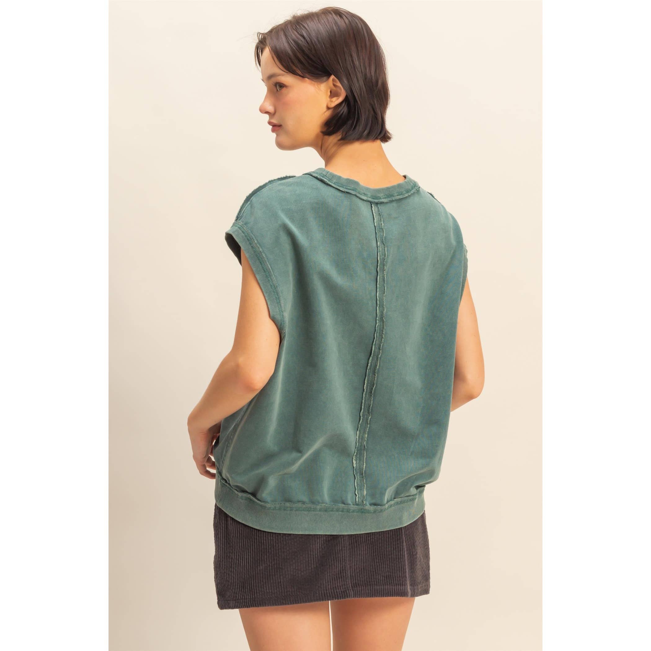V-Neck Sleeveless Casual Vest
