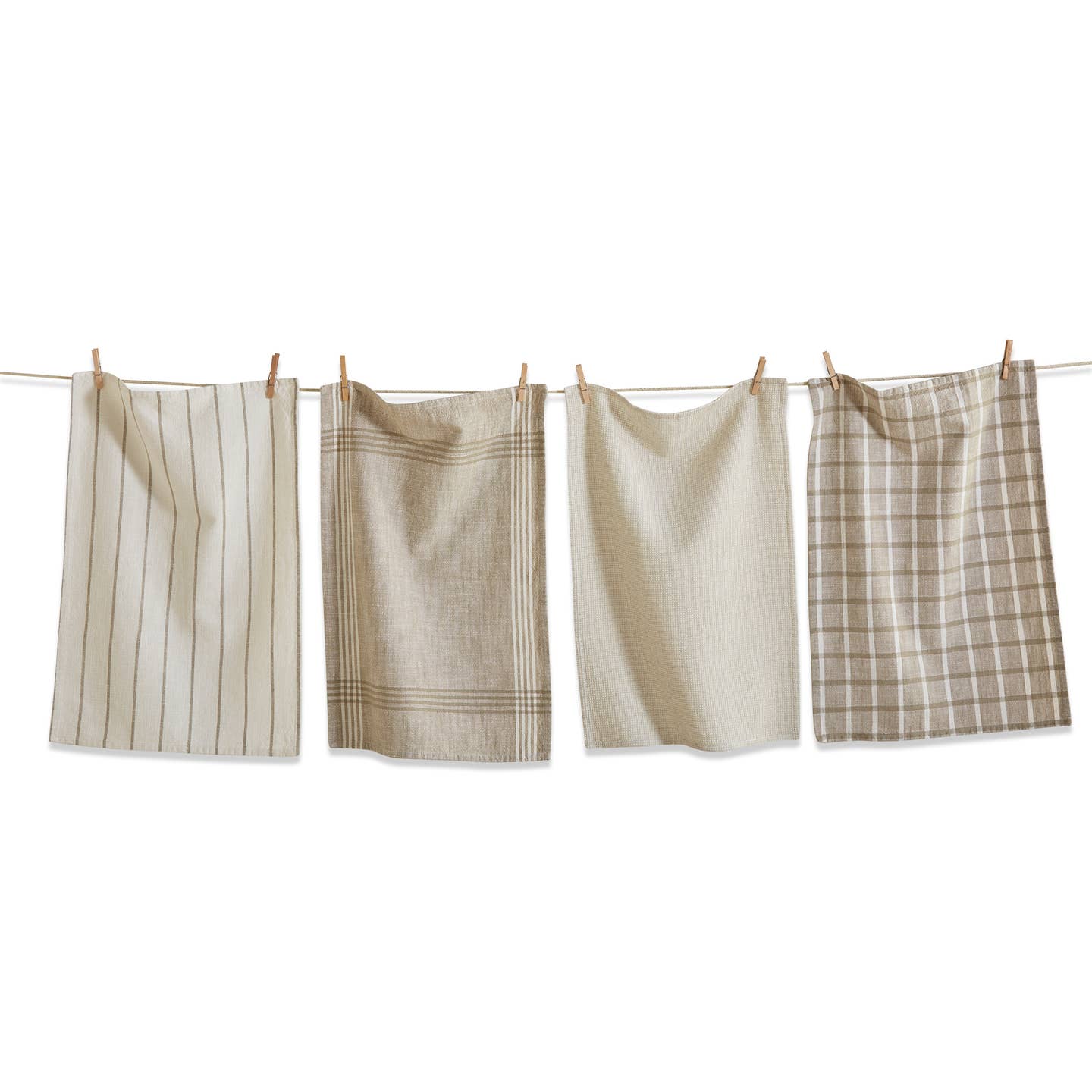 Canyon Woven Dishtowel Set of 4 White Multi Cotton Everyday