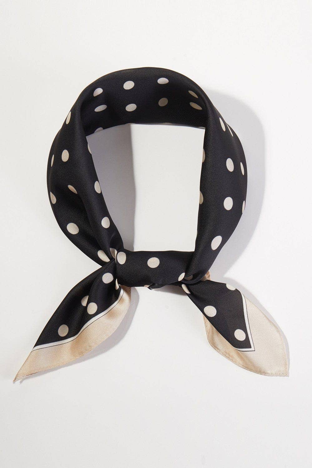 Black Amie Polka Dot Print Bandana