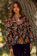 Floral Printed Peplum Style Blouse