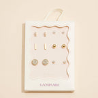 18K Gold-Dipped Studs with Pearls and Crystals: Gold / One / 4DE38118