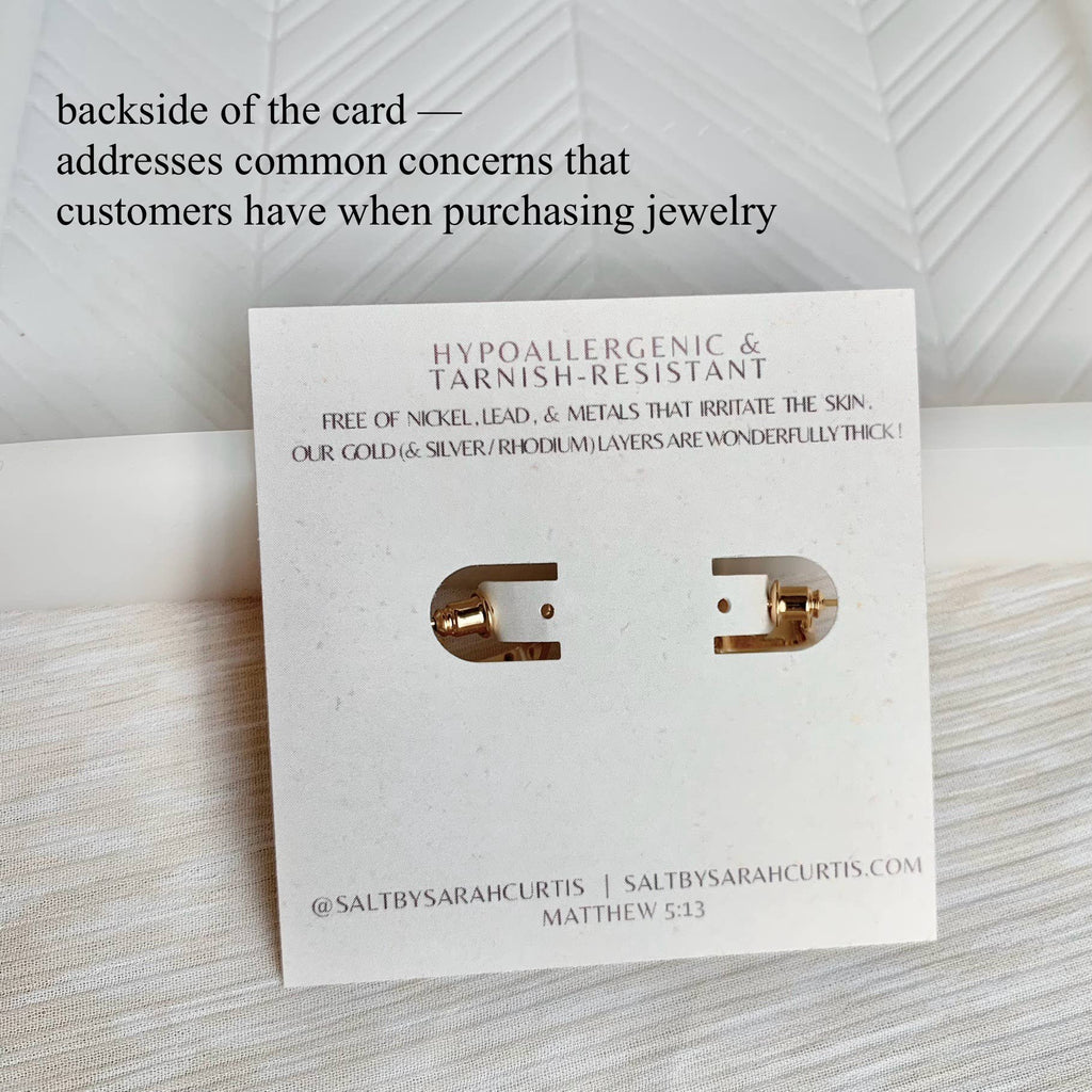 SQUARE HOOP EARRINGS | gold | stud post huggies