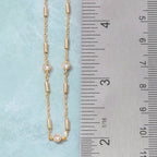 Cz Station Bar Chain Necklace: GDCRY