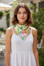 Green Abstract Garden Print Bandana