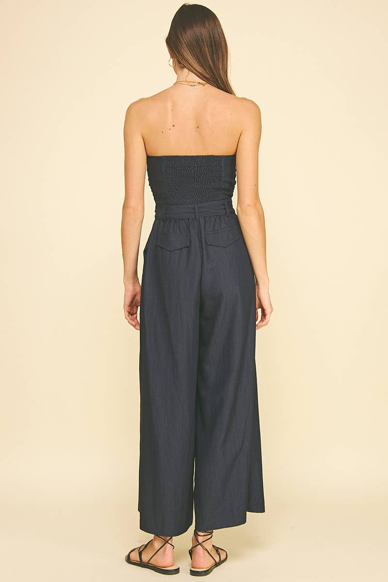 TUBE SLEEVELESS JUMPSUIT Black