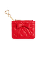 QUILTED BOW CARD CASE: GOLD