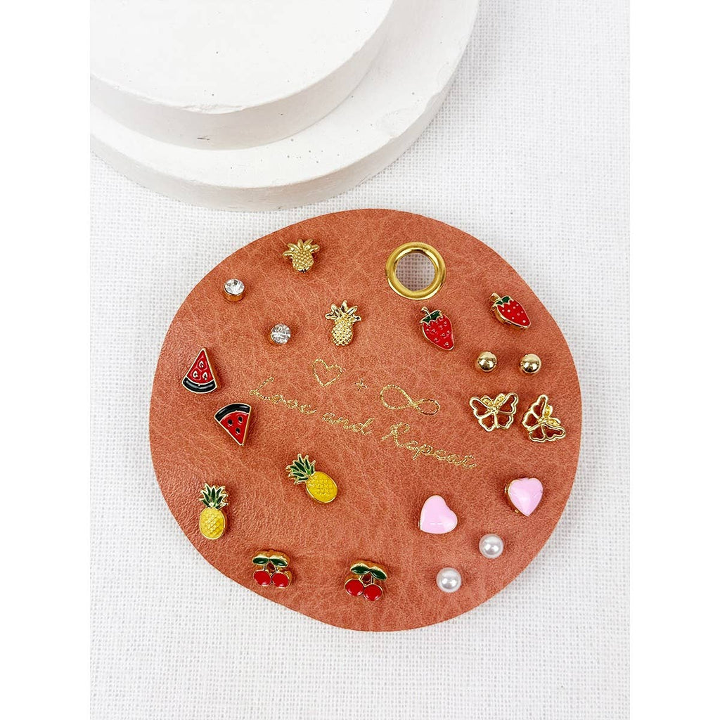 Everyday Fruity Minimal Earrings: GOLD / ONE(6)