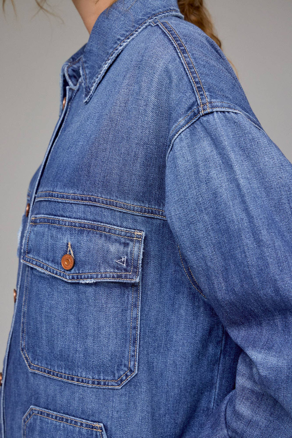 Medium Wash Oversized Shirt