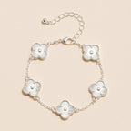 Colorful Shell Charm Bracelet with Gold Detailing: Pink / One / 5SB21068