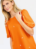 Tina Top | Footballs Orange + White