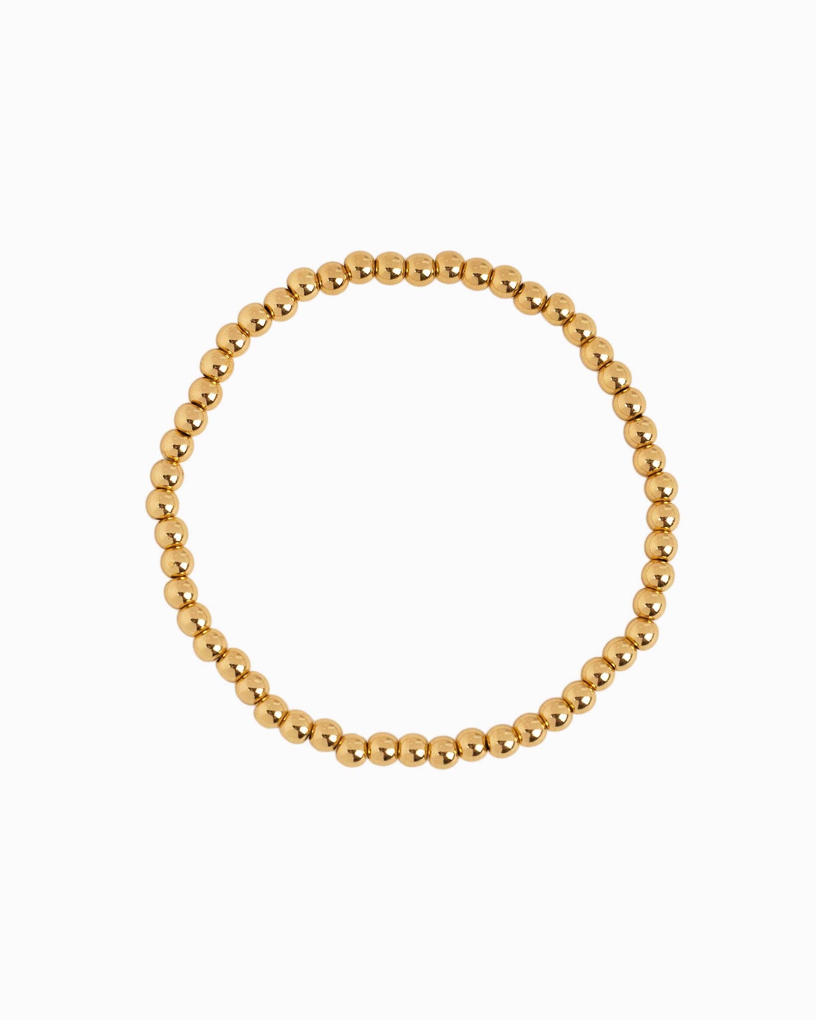 MOP Clover Stretch Beaded Bracelets, Set of 3: White