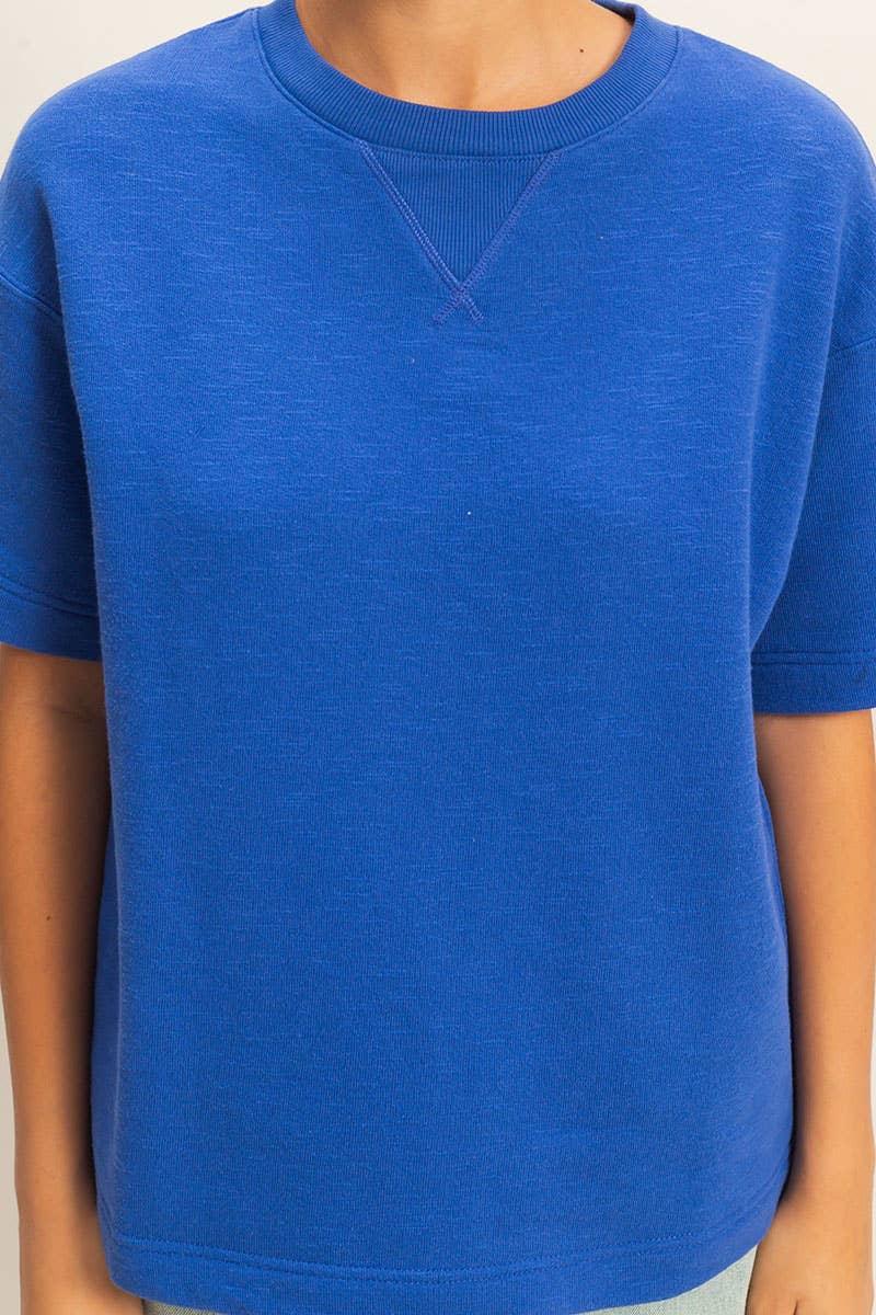 COBALT Crew Neck Short Sleeve Top