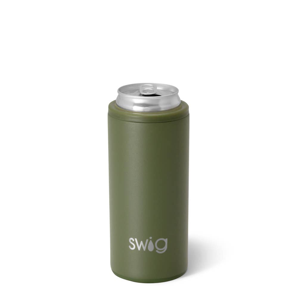 Olive Skinny Can Cooler (12oz)