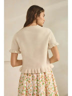 CREAM Ruffle Hem Knit Tee SWEATER – Creamon – view 11