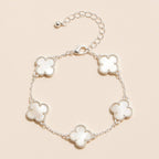 Colorful Shell Charm Bracelet with Gold Detailing: Black / One / 5SB21068