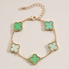 Colorful Shell Charm Bracelet with Gold Detailing: Black / One / 5SB21068