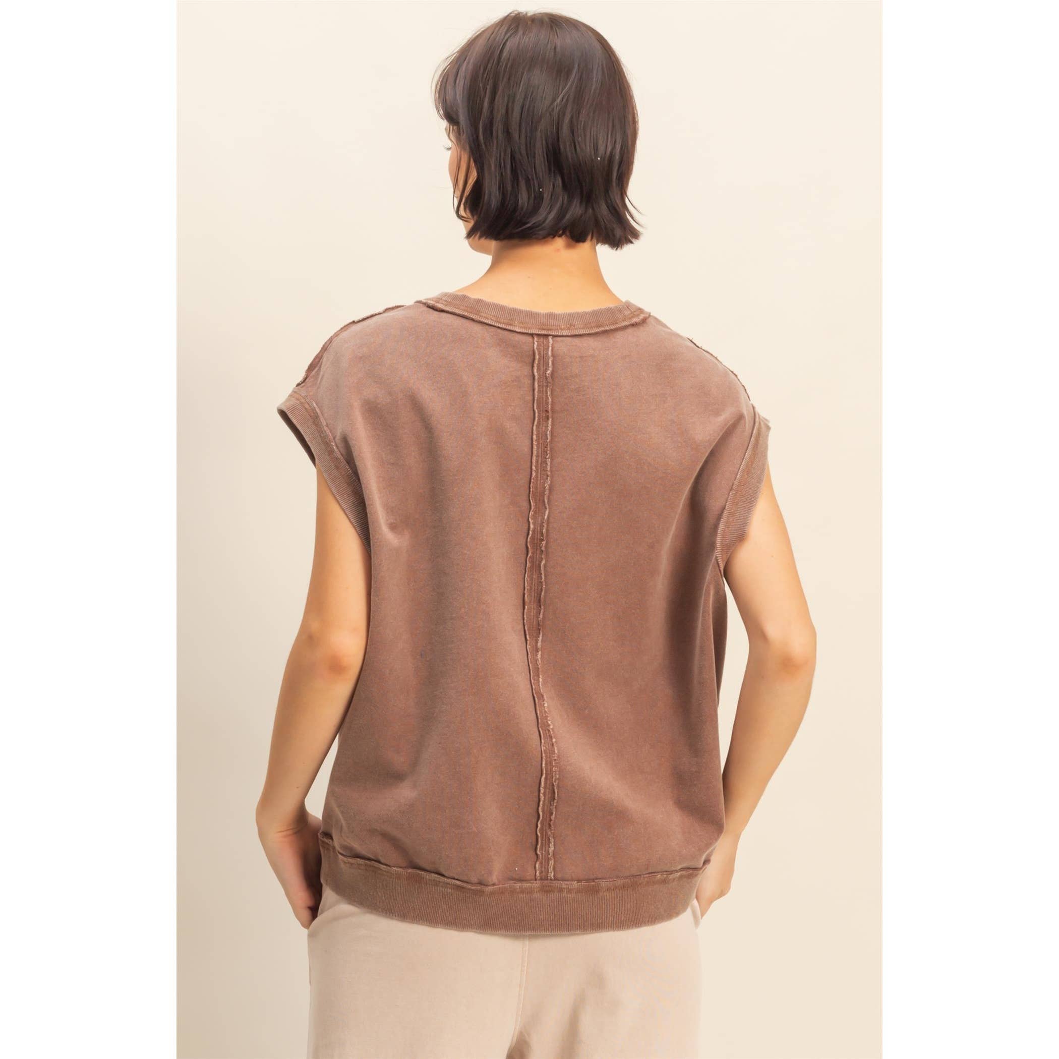 V-Neck Sleeveless Casual Vest