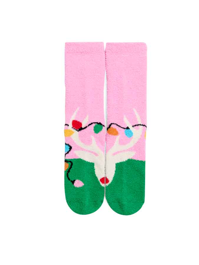 REINDEER SOCKS,PINK