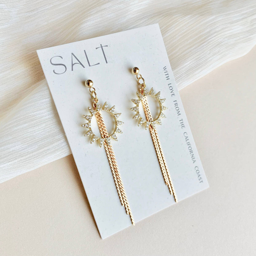 SUNBURSTS | boho-chic | sun tassel earrings