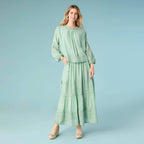 Ella Relaxed Long Sleeve Top: Dusty Green
