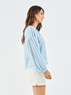 BLUE STRIPE SCARLET HARBOR TOP