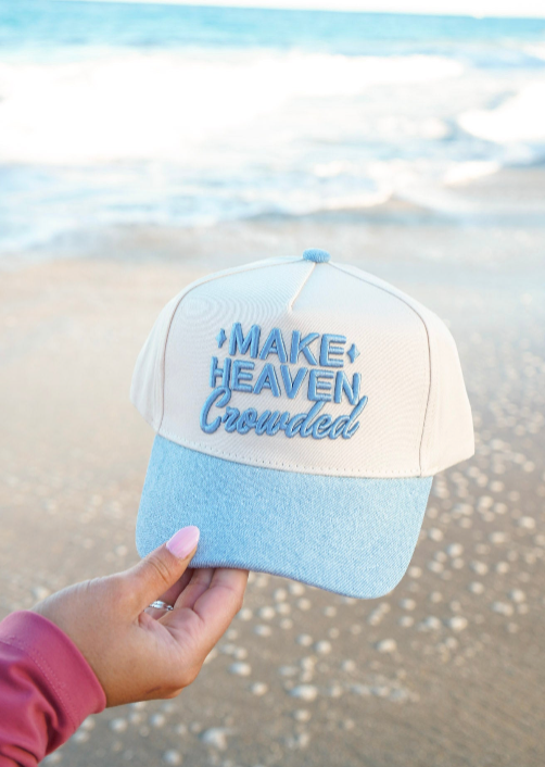 Make Heaven Crowded - Vintage Trucker Hat: Denim