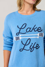 "LAKE LIFE" RELAXED FIT SWEATER: SMALL