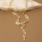 Chunky Paperclip Chain Y Lariat Necklace: G