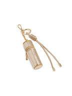 LIPSTICK HOLDER BAG CHARM/KEY RING: GOLD