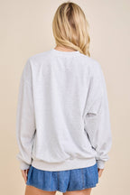 USA Patchwork Star Graphic Sweatshirt: NAVY