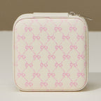 Bow Monogram Print Jewelry Box -Travel Size: Ivory / One / 5AC78043