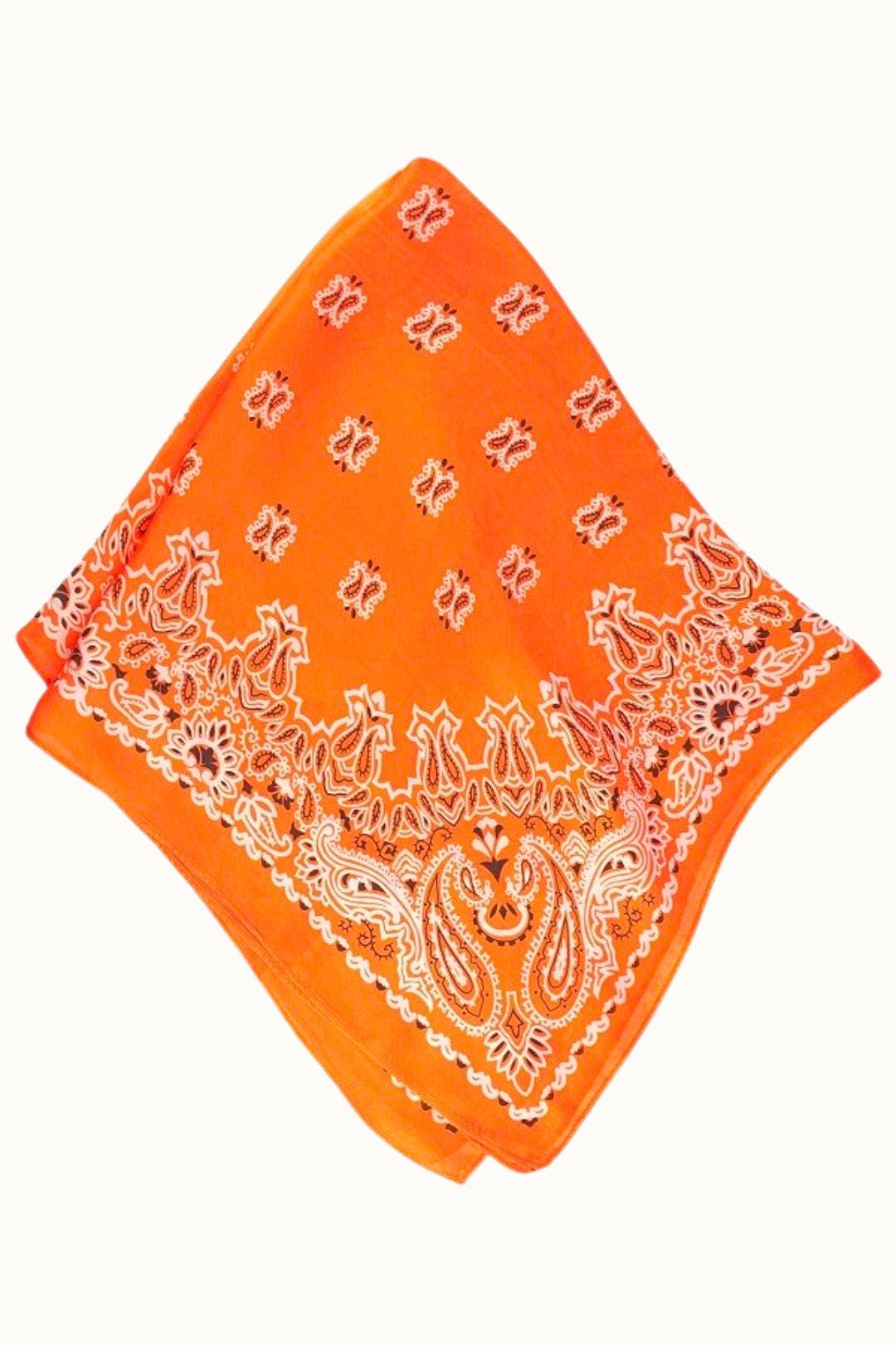 "So Silky" Satin Neckerchief Scarf, Versatile, Orange